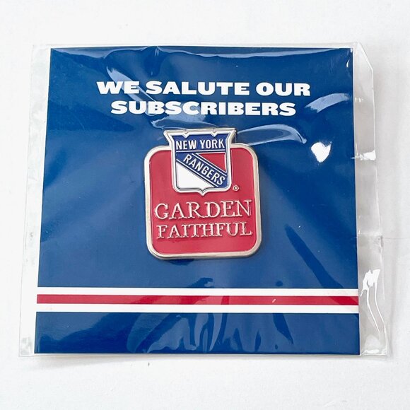 NY Rangers Scarf + MSG Garden Faithful Pin Hockey SGA Lot Let's Go New York NYR - Picture 13 of 15